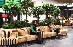 Green Open Areas Create Refreshing Spaces Between Shopping Activities